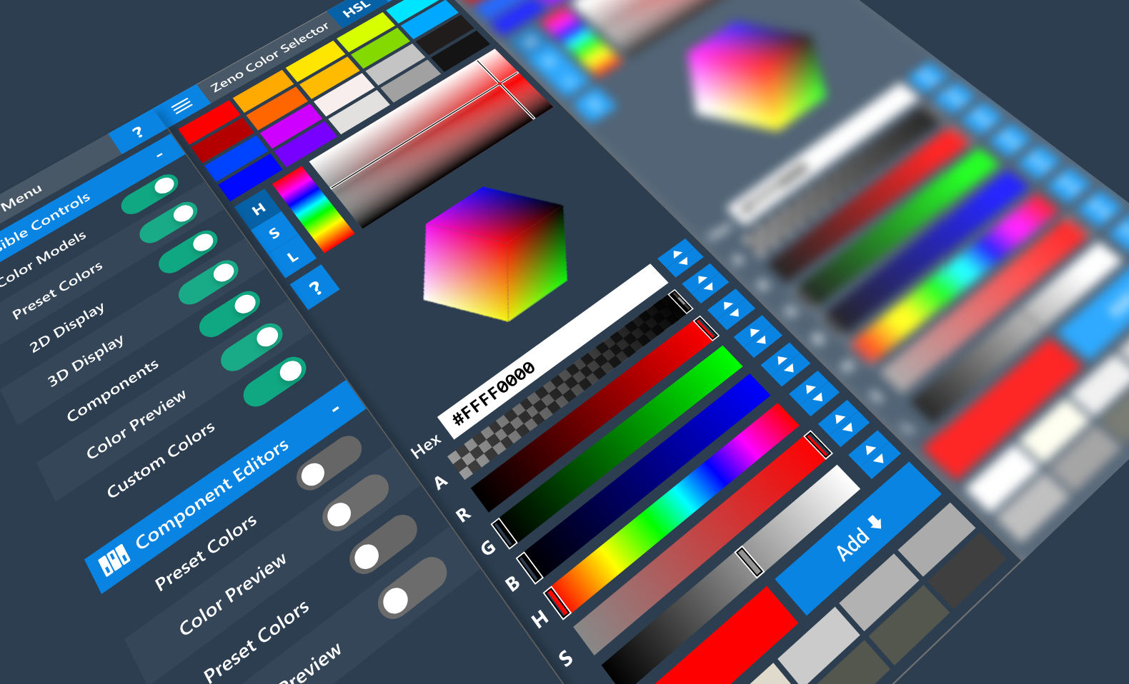 Prototyped UI components displayed in Adobe XD